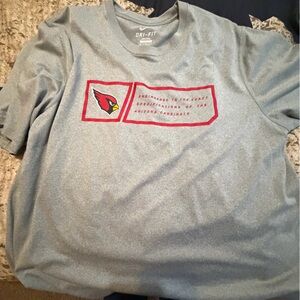 Nike Dri-FIT Arizona Cardinals Gray T-Shirt with Red Logo